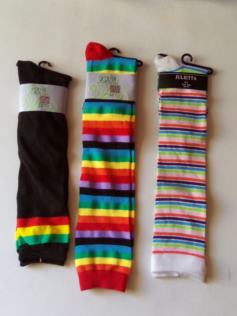 Women’s Rainbow Stripe Knee-High Socks - Multicolor ( Bag B )